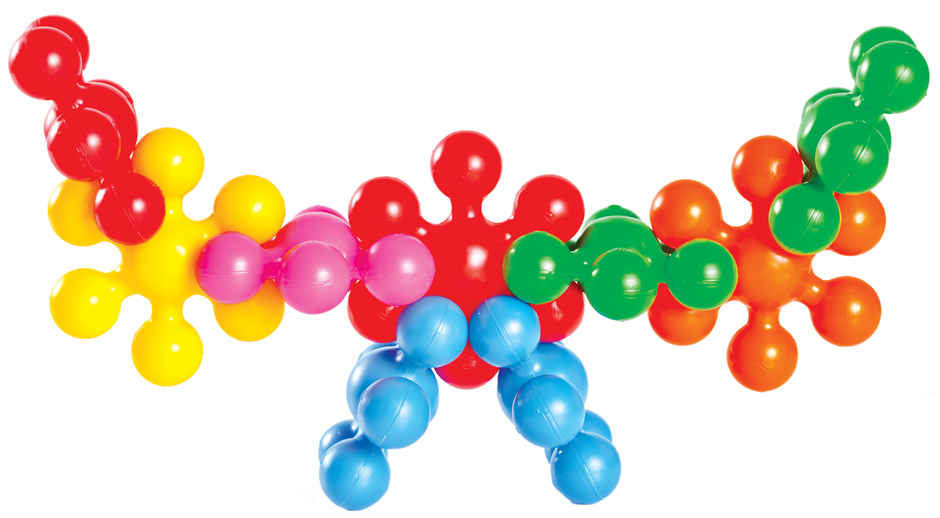 Funskool Star Links Multicoloured Interlocking Learning Educational Blocks